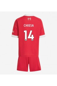 Fotbalové Dres Liverpool Federico Chiesa #14 Dětské Domácí Oblečení 2025-26 Krátký Rukáv (+ trenýrky)